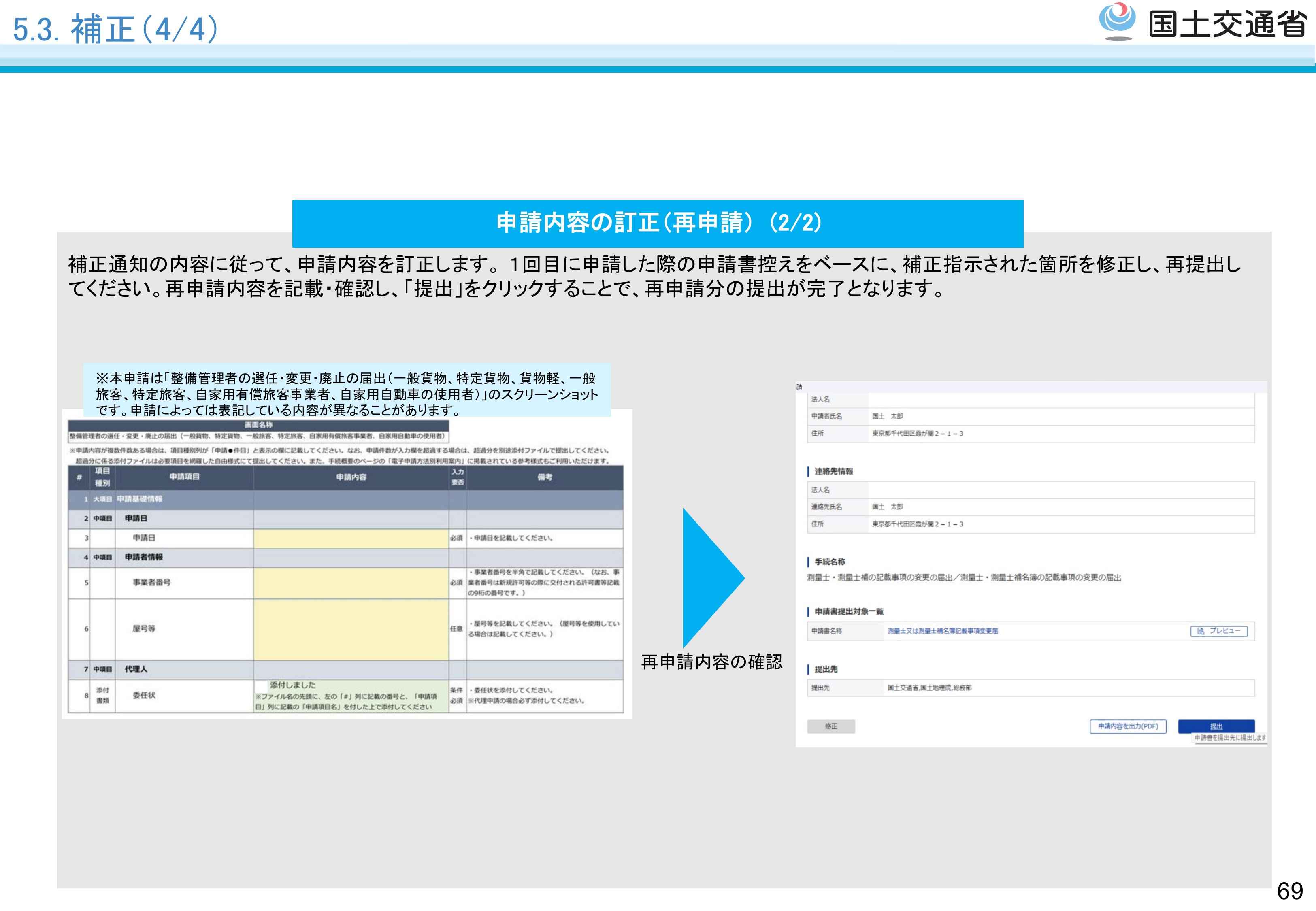 申請の処理 - スライド70